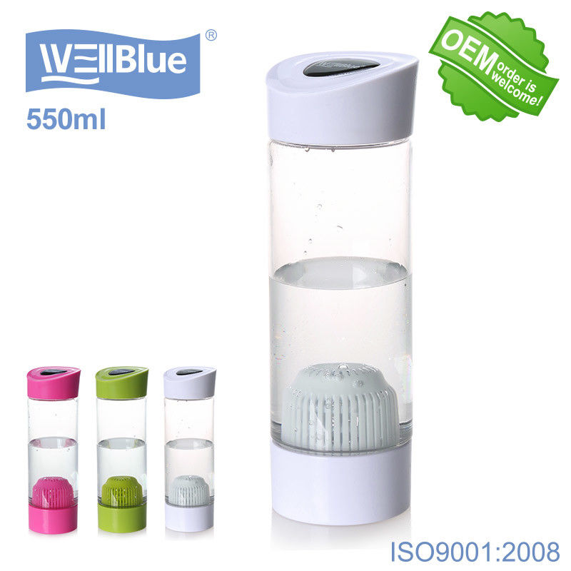Plastic Protable Alkaline Energy Water Bottle 550ml BPA Free For Health Care